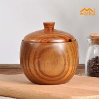 Bình Gia Vị WARKUL Có Nắp Kín Miệng Rộng Dễ Dàng Vệ Sinh Hộp Đựng Gia Vị Bằng Gỗ Retro Đường Tiêu Muối Gia Vị Nồi Vật Dụng Nhà Hàng