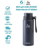 Bình giữ ấm 2GOOD Wide Mouth X7 650ml (Stainless) giữ nóng tới 10 tiếng và giữ đủ lạnh tới 24 tiếng