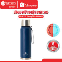 Bình Giữ Nhiệt 1 Lít Elmich EL-8335 (Bình Nước Giữ Nhiệt INOX 316, Có Quai Xách)