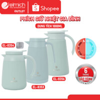 Bình Giữ Nhiệt 1 Lít Elmich EL8353/ EL8354/ EL8356  (Bình Nước Giữ Nhiệt Gia Đình INOX 304, Có Lọc Trà)