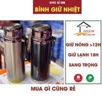 bình giữ nhiệt  1000ml -1500 ml nắp kim cương sang trọng - giữ nóng giữ lạnh trên 12 giờ  kho sỉ mb
