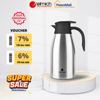 Bình giữ nhiệt 1,5L Elmich EL8338, Hàng chính hãng, inox 304, tay cầm, miệng bình rộng, nắp có khóa an toàn - PeaceMall