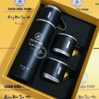 Bình giữ nhiệt 2 Cốc, ly Cách Nhiệt Vacuum Flask 500ml Inox Cao Cấp in logo doanh nghiệp, khắc tên theo yêu cầu