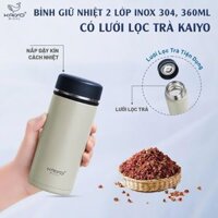 Bình giữ nhiệt 2 lớp inox 304 có lưới lọc trà Kaiyo KVF-6957/ KVF-6964 360ml