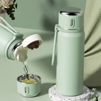Bình giữ nhiệt 450ml - 550ml, màu Pastel nhẹ nhàng tinh tế, nắp làm cốc, inox 316