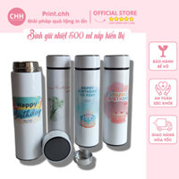 Bình Giữ Nhiệt 500 Ml (Nắp Hiển Thị) In Logo Chất Liệu Cao Cấp An Toàn Cho Người Dùng
