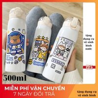 Bình giữ nhiệt 500ml CÓ ỐNG HÚT - LOẠI TỐT Bình nước giữ nhiệt