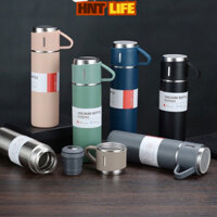 Bình Giữ Nhiệt 500ml Kèm 2 Cốc , bình giữ nhiệt Nóng Lạnh Chất Liệu Inox 304 cao cấp HNT LIFE