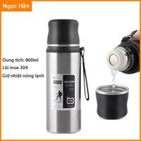 Bình Giữ Nhiệt 800ml Dododios LHC6180 Lõi Inox 304 Phần Nắp Có Thể Dùng Làm Cốc Chuyên Thể Thao Đời Sống ngochanshop