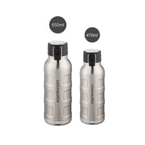 Bình giữ nhiệt bằng thép không gỉ Lock&Lock Bumper Bottle LHC4142SLV 650ml - Màu bạc