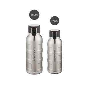 Bình giữ nhiệt bằng thép không gỉ Lock&Lock Bumper Bottle LHC4142SLV 650ml - Màu bạc