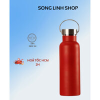 Bình giữ nhiệt-Bình nước giữ nhiệt làm bằng inox 304 cao cấp, dung tích 500ml có quai xách
