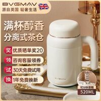Bình giữ nhiệt Bowima cốc lót inox 316 có tay cầm cốc nước trà tách riêng văn phòng trà binh dung nuoc cho be di hoc bình nhựa đựng nước