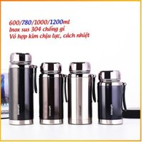 Bình giữ nhiệt, ca nước inox mini thép chống gỉ 304 nhập khẩu cao cấp tráng gương nắp titan