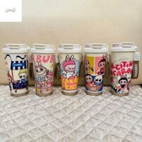 Bình giữ nhiệt cách nhiệt PARTYPALACE, Cốc giữ nhiệt bằng thép không gỉ 500ml, Bình giữ nhiệt dung tích lớn Labubububuku đi bộ đường dài