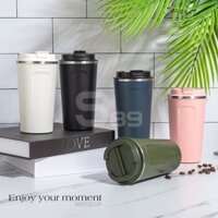 Bình Giữ Nhiệt Cafe Kèm Khắc Tên, coffee Inox 304 Giữ Lạnh 4-10 Tiếng, Cao Cấp Cầm Tay Nhập Khẩu