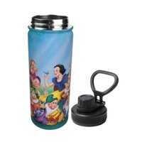 Bình giữ nhiệt cắm trại Disney Princess có vòng kéo - Cốc thể thao nhẹ 530ml di động (thích hợp cho giá đỡ cốc 99%)