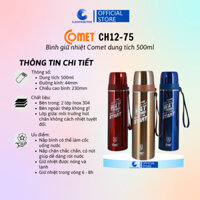 Bình giữ nhiệt cao cấp Comet CH12-75 (Dung tích 500ml) - Hàng chính hãng