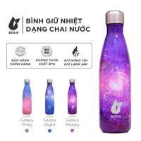 Bình Giữ Nhiệt Cao Cấp ECO.G - Chất Liệu Inox 304 - Họa Tiết Galaxy 3 Màu Tùy Chọn