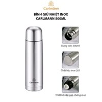 Bình Giữ Nhiệt Cao Cấp inox CarLMann 500ml - BES523