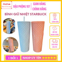 Bình giữ nhiệt cao cấp Star.bucks 710Ml / 24Oz, LY UỐNG NƯỚC STARBUCKS CORAL có tặng kèm ống hút