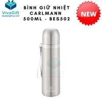 Bình Giữ Nhiệt Carlmann 500ml Màu Inox BES502