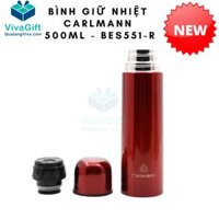 Bình Giữ Nhiệt Carlmann 500ml Inox Màu Đỏ BES551-R