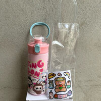 bình giữ nhiệt Chất Liệu inox 304 Mẫu Gấu Cute hình in sắc nét ,Bình Nước Giữ Nhiệt Nóng -Lạnh