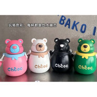 Bình Giữ Nhiệt Cho Bé Bình Gấu 350ML Lõi Inox Giữ Nhiệt Cao