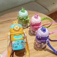 Bình Giữ Nhiệt Cho Bé Hình Thú Siêu Dễ Thương Có Tặng Kèm Sticker