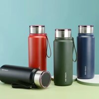 Bình Giữ Nhiệt Có Lưới Lọc Inox Cao Cấp. Bình Đựng Nước Nóng Lạnh 3 Lớp Inox Giữ Nhiệt, Có Dây Đeo Tiện Lợi Dung Tích 10