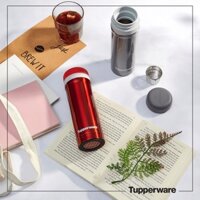 Bình giữ Nhiệt Có Ngăn Lọc Thermal 380ml Tupperware (Tặng Túi Chống Xốc),Bình Nước Giữ Nhiệt,Đệm Silicone Chống Trượt