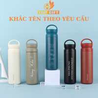 Bình giữ nhiệt có quai cầm TopGifts BQ500 dung tích 500ml khắc tên theo yêu cầu