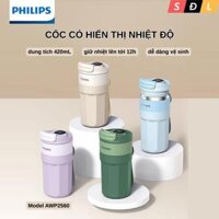 Bình giữ nhiệt cốc cafe Philips AWP2560 dung tích 420mL có hiển thị nhiệt độ