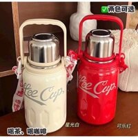 Bình Giữ Nhiệt CoCaCoLa Coffe Cup Dung Tích ,1200ml 800Ml. Bình Đựng Nước Bằng Chất Liệu Inox cao cấp