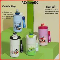 Bình giữ nhiệt cute 420ml, cốc giữ nhiệt nhỏ gọn bằng inox 304 giữ nhiệt tốt có dây treo