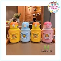 Bình giữ nhiệt cute cho bé, bình nước giữ nhiệt mini có ống hút cao cấp 500ml G.Duck