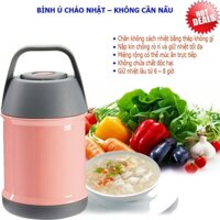 Bình Giữ Nhiệt Đựng Cháo, Bình  Ủ Cháo Nhật. Ruột inox 304 Xịn - An Toàn, Tiện Lợi, dễ sử dụng. BH 1 đổi 1.