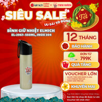 Bình giữ nhiệt Elmich 550ml EL-2967 -Inox 304, giữ nhiệt chân không, có ống hút tiện lợi đi kèm.
