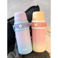 Bình giữ nhiệt ẸNOY LIFE 500ml cho bé đi học mới nhất inox 316 an toàn cao cấp dễ thương tặng miếng dán sticker