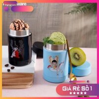 Bình giữ nhiệt Freeship extra  Mini Thermos 250ml Tupperware thép không gỉ
