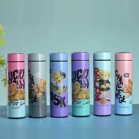 🌈Bình Giữ Nhiệt Gấu Nóng, Lạnh 500ml Bình Nước Inox 304 Anh Em Nhà Gấu Hiển Thị Đèn Led Nhiệt Độ, Cao Cấp Đa Năng🌈