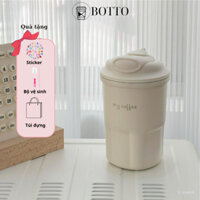 Bình giữ nhiệt GNMK bình nước giữ nhiệt inox 304, ly giữ nhiệt 350ml BT012 tặng Sticker, cọ rửa, túi đựng