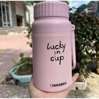 Bình giữ nhiệt GUCRGES FASHION CUP dung tích 1000ml có quai cầm tiện lợi, Bình giữ nhiệt inox 316 có bộ lọc trà