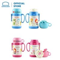 Bình giữ nhiệt Hello Bebe Lock&Lock HBB311 dành cho bé có dây cầm Party 400ml in logo Seabank MK