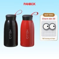 Bình giữ nhiệt HELLO dung tích 360ml/ 520ml, bình nước giữ nhiệt mini phủ sơn bóng ngọc trai kèm quai xách tiện lợi