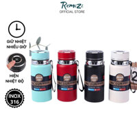 Bình giữ nhiệt hiển thị nhiệt độ 600ml- 1000ml bằng thép không gỉ chống rò rỉ đi làm, đi học, thể thao