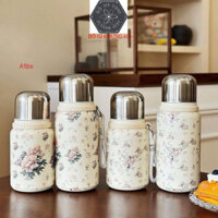 Bình giữ nhiệt hình Hoa 400/600ML có lưới lọc trà, bình giữ nhiệt nóng lạnh inox 316 có dây xách tiện lợi