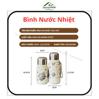 Bình Giữ Nhiệt Hoa Hoè 400/600ML Có Lưới Lọc Trà, Bình Giữ Nhiệt Nóng Lạnh Inox 316 Có Dây Xách Tiện Lợi