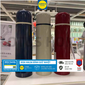 Bình nước giữ nhiệt Ikea HÄLSA (Steel vacuum flask)